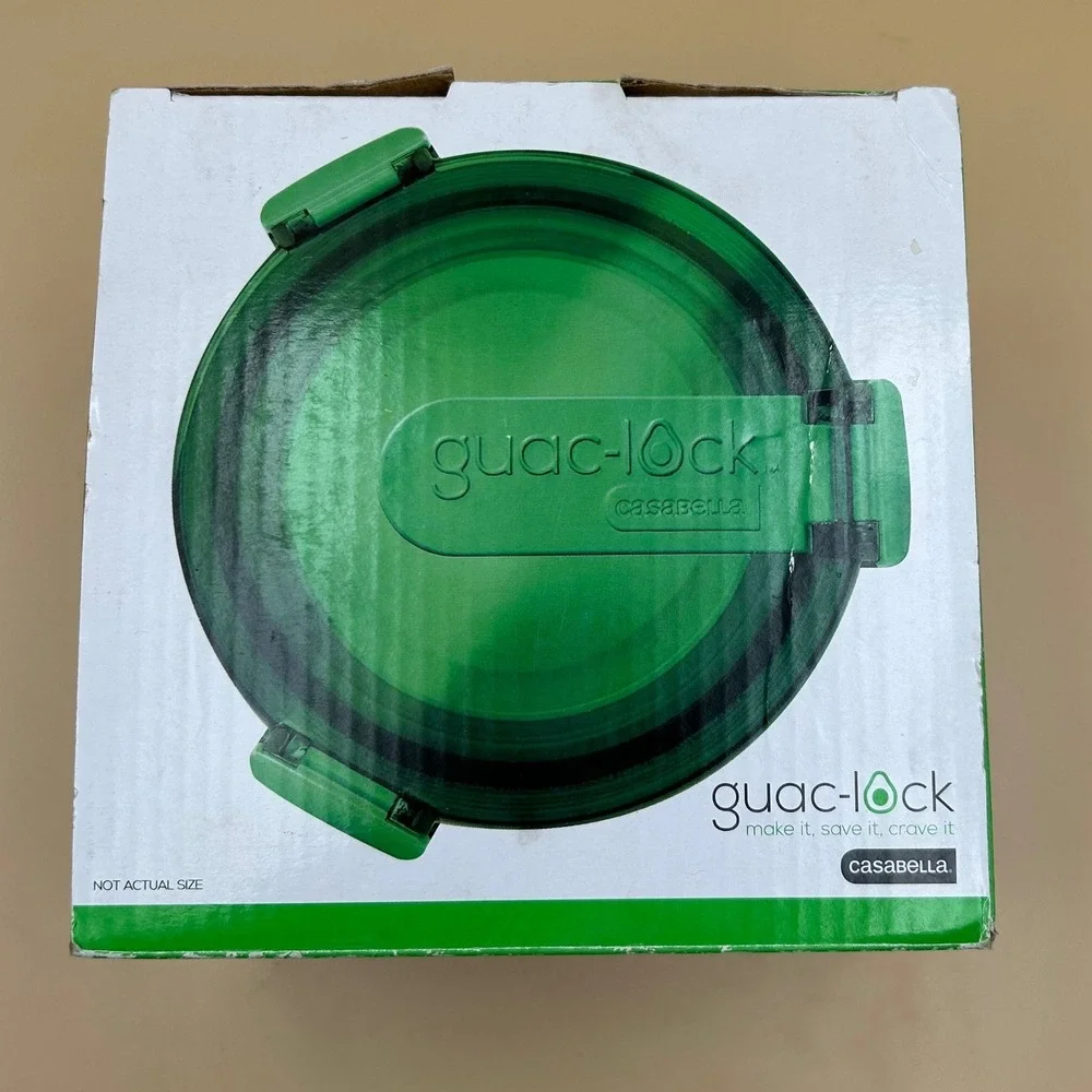 Casabella Guac-Lock Guacamole Storage Container Green Airtight Freshness Saver